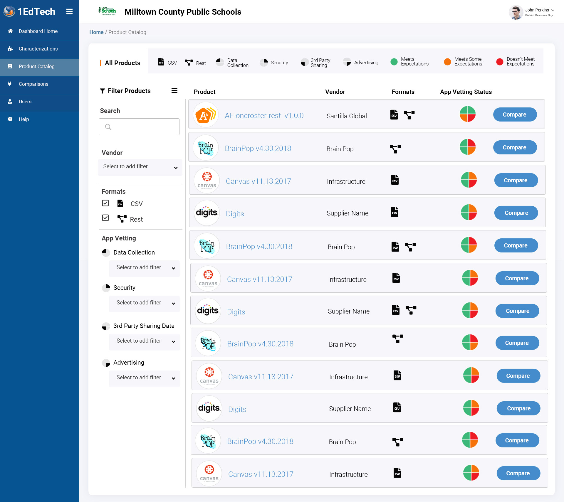 1EdTech Application Design - Product Catalog 1