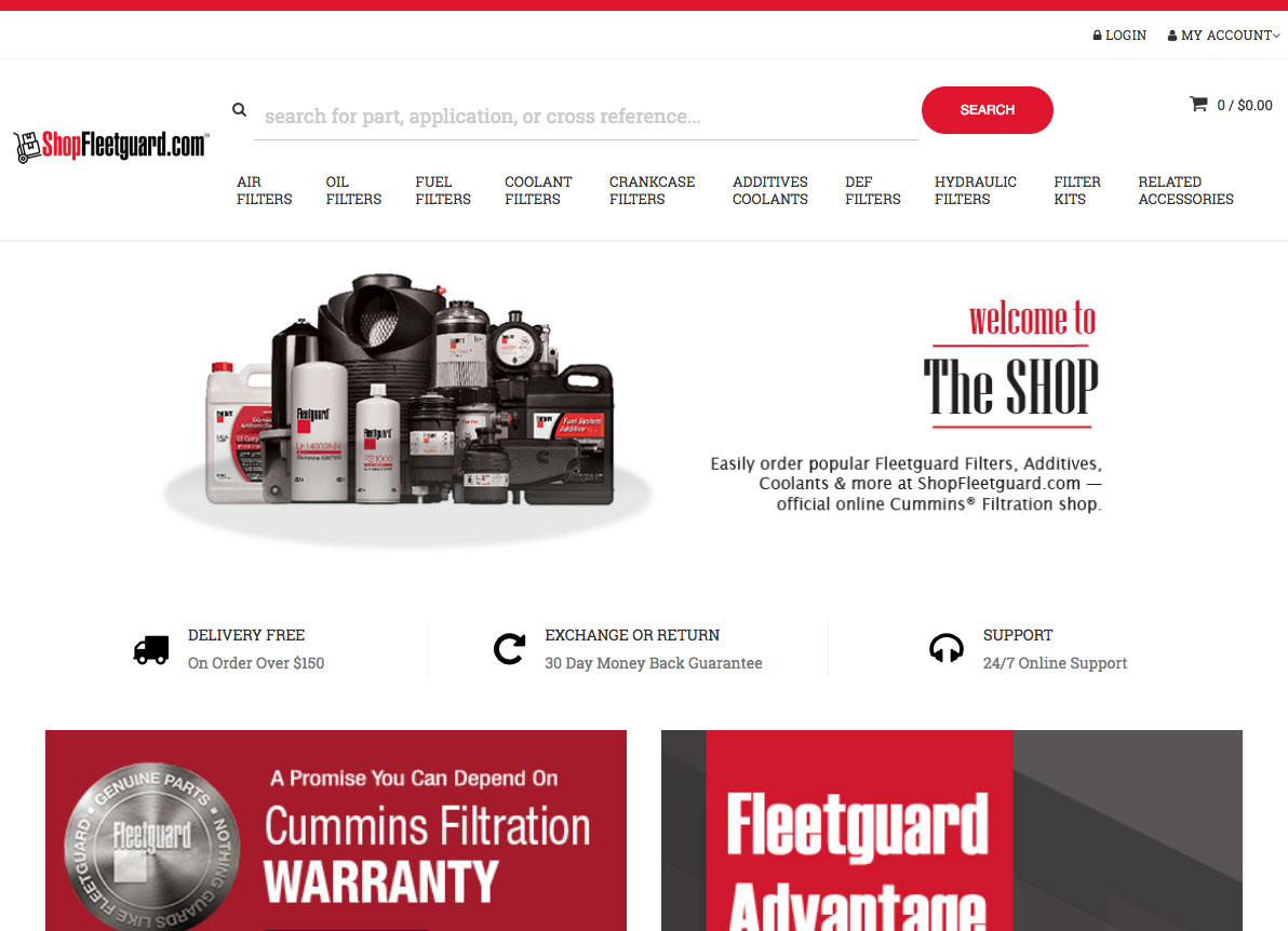 Fleetguard Cummins Website 1