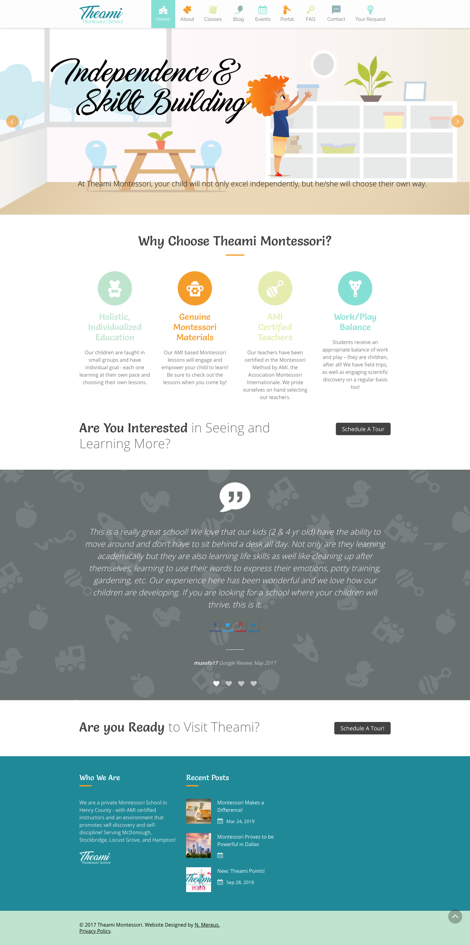 Theami Montessori Website 1