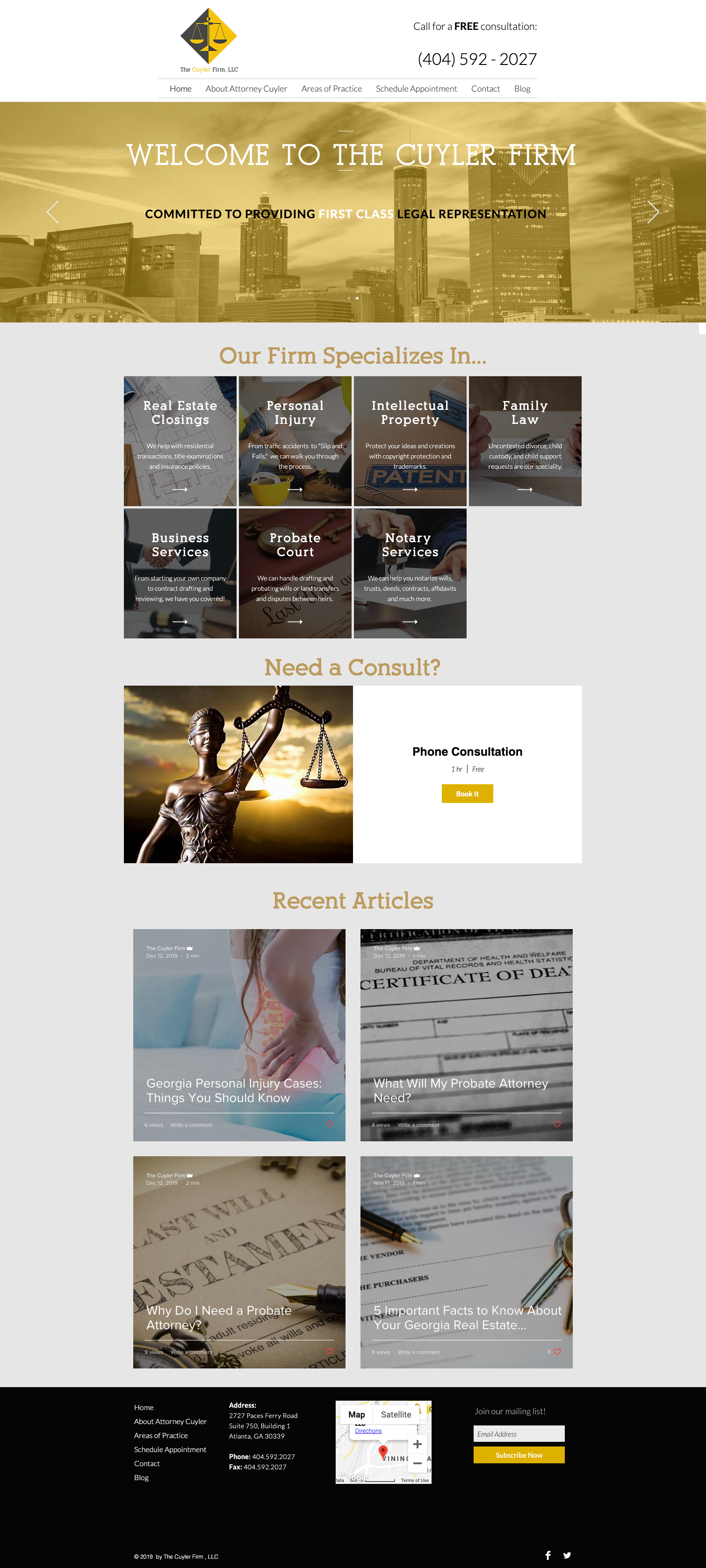 Cuyler Law Firm Website 1