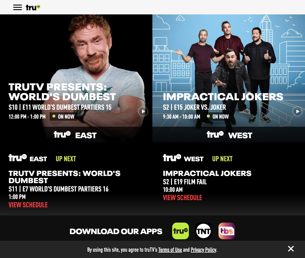 Trutv Web Maintenance / Feature Development 1