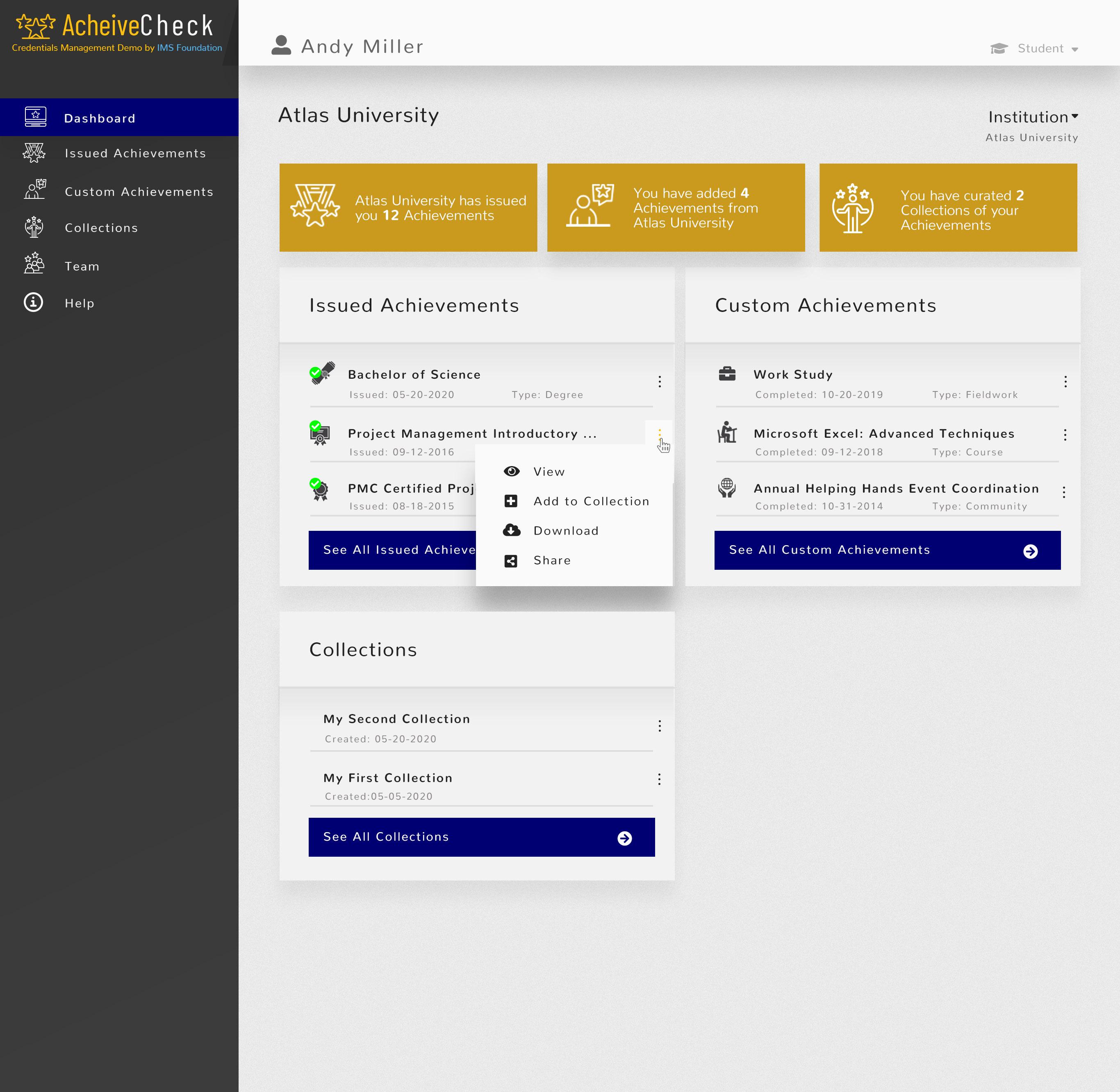 Proof of Concept Project - Dashboard 1